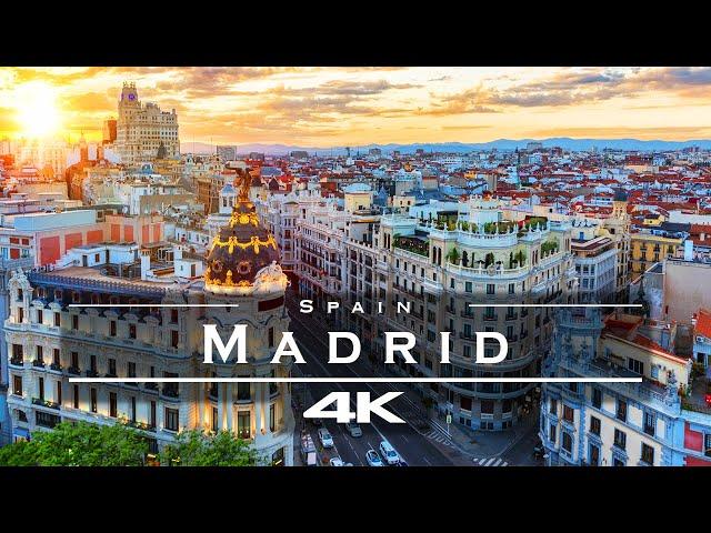 Madrid, Spain  - by drone [4K]