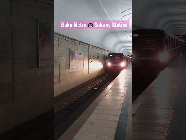 Baku Azerbaijan  Metro - Subway  Station - 30 Meters underground