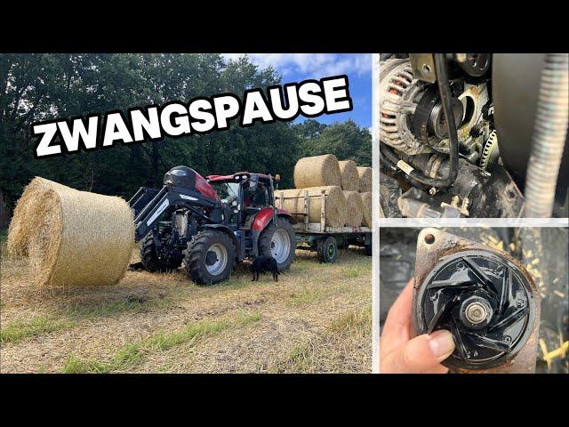 Ein Fall für die Werkstatt .... | Die letzten Ballen zusammenfahren | Beregnung | Farmvlog #140