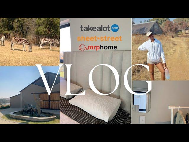 VLOG: new wifey duties |Takealot Headboard, Mr Price Home, Sheet Street Haul | Hiking + grocery haul