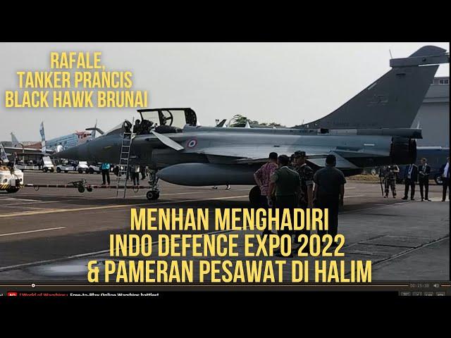 MENHAN MENGHADIRI PAMERAN PESAWAT DI LANUD HALIM DALAM INDO DEFENCE EXPO 2022