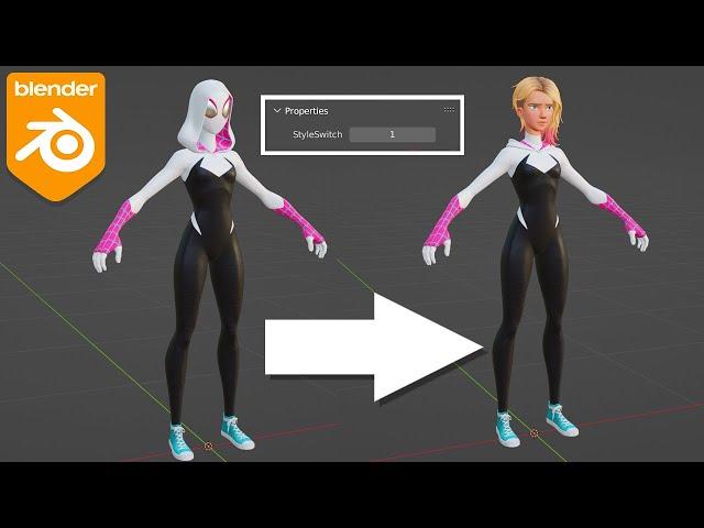 Mutliple Fortnite edit styles in one model (Blender)