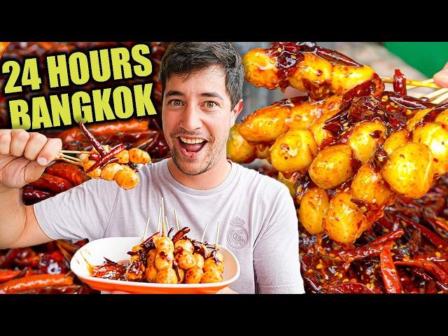 24 Hours of BANGKOK Street Food  ULTRA SPICY Thai BBQ, River Prawns & Michelin Bananas!