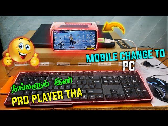 Mobile Change To Pc||Keyboard And Mouse Play Free Fire In Mobile||Tamil