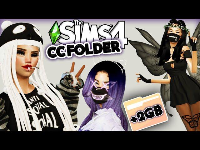 Sims 4 My NEW CC Folder 2GB PHONK Tray + CC Folder Sim Download | Gothic, Punk, Phonk, female & male