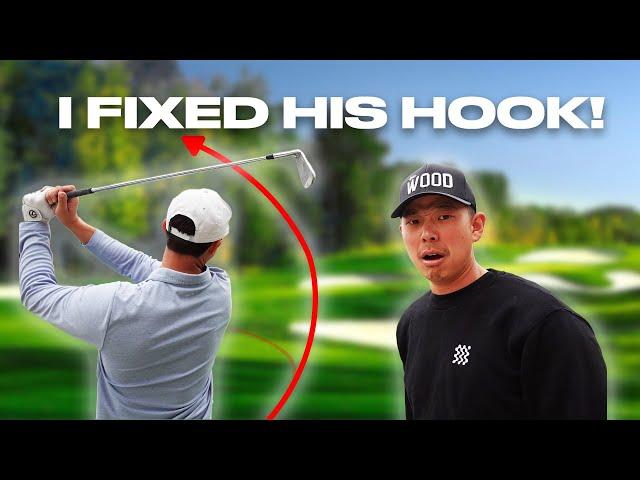 I Fixed A Pro Golfer's Hook! (And It Will Fix Yours Too)