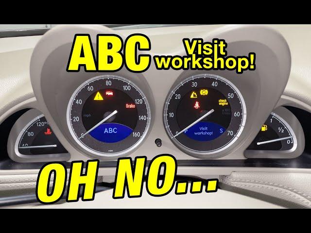 I FIXED the "ABC Visit Workshop" Warning in my 2004 SL500 R230 by Replacing the ABC Control Module