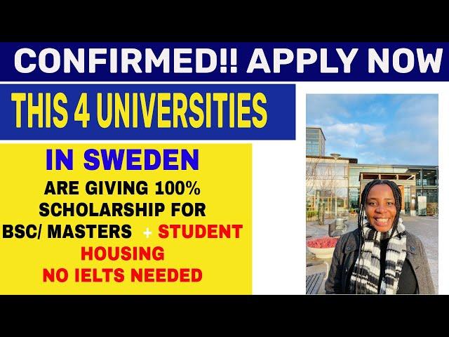 STUDY IN THIS FOUR UNIVERSITIES IN SWEDEN FOR FREE FOR BSC/ MASTERS | NO IELTS |CAN MOVE WITH FAMILY