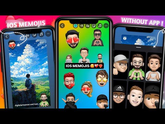 How to Get iPhone iOS 18 MEMOJIS on Android  | Add Memojis to Instagram Story | iPhone Memoji 2024