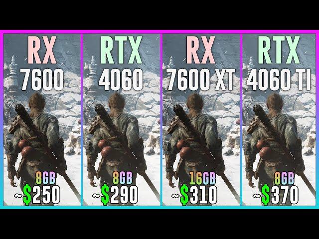 RX 7600 vs RTX 4060 vs RX 7600 XT vs RTX 4060 TI - Tested in 25 Games