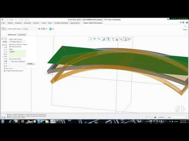 [Creo3.0] Flatten Quilt Deformation