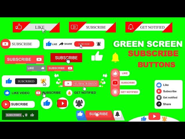 30 Best Green Screen Subscribe Button for Your YouTube Videos