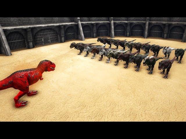 How many Rexes does it take to kill an ALPHA REX in ARK? || Cantex