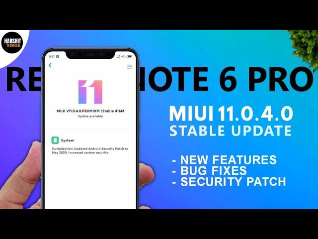 Redmi Note 6 Pro MIUI 11.0.4.0 Stable Update | MIUI 12 UPDATE | ANDROID 10?