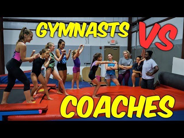 Gymnast VS Coach Stick it Gymnastics Challenge| Rachel Marie