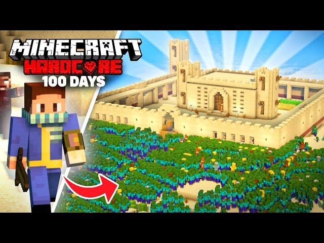 I Spent 100 Days in a Zombie Apocalyptic Desert in Hardcore Minecraft!