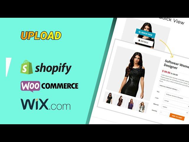 Add Products to Shopify Store, Woocommerce, Wix, Etsy, Opencart With All Variants