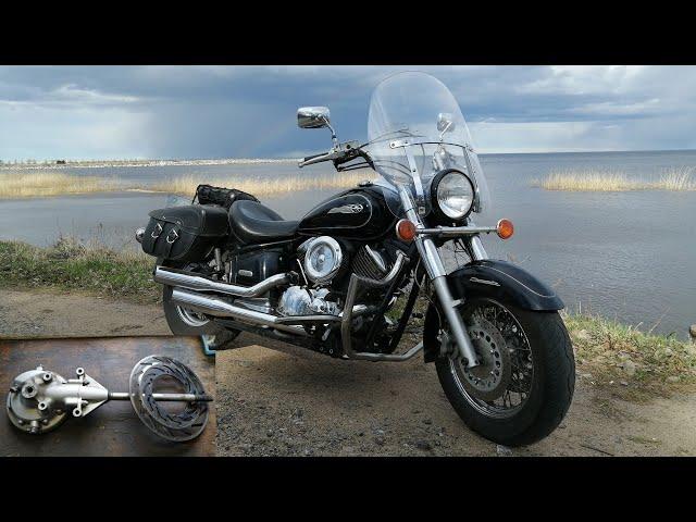 Yamaha XVS1100 Classic '06 Задние тормоза и обслуживание кардана. Варианты замены пыльника.