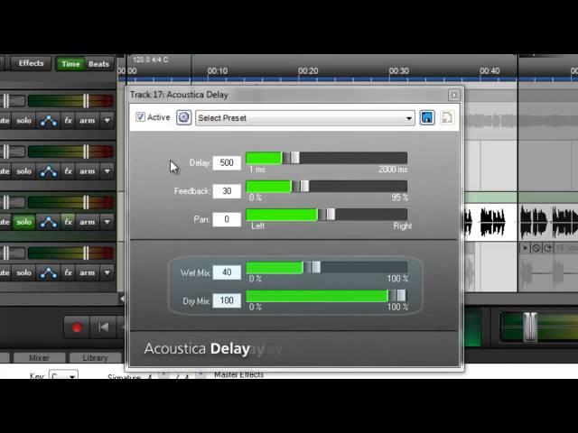 Mixcraft Effects - Acoustica Delay