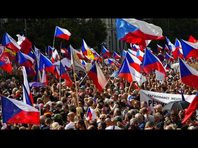 Антиправительственная акция протеста в Праге