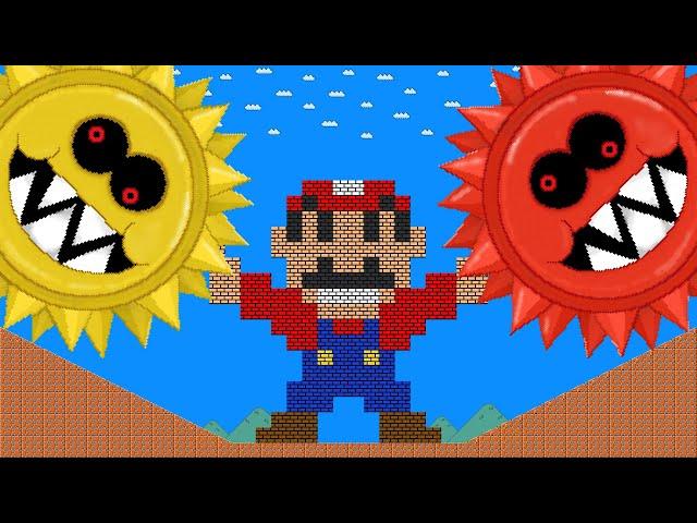 If Robo Mario vs Mega Grrrol Gold x Lava Calamity | Game Animation