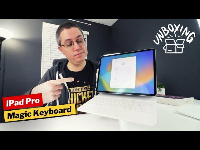 iPad Pro 12.9" Magic Keyboard (White) Unboxing