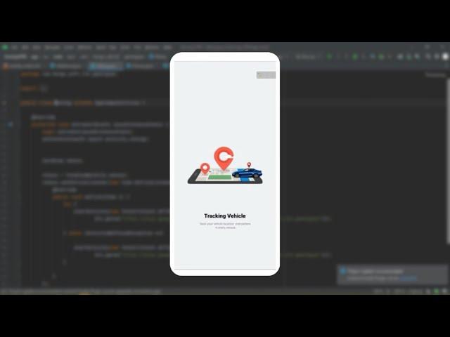 Splash Screen with beautiful Animations of Vehicle tracking app in android studio (Java).