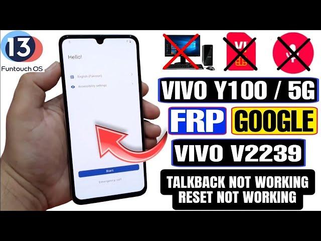 Vivo Y100 5G Frp Bypass Android 14 Without PC New Method 2024 | Vivo Y100 5G FRP Bypass Android 14