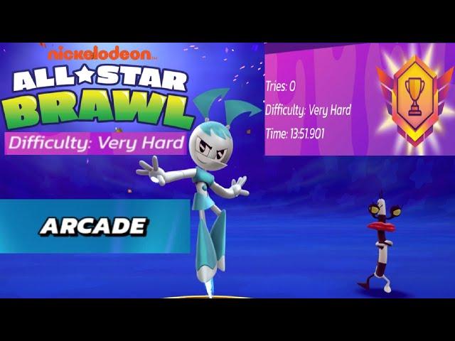 Nickelodeon All Star Brawl - Arcade Mode Gameplay with Jenny (Very Hard)