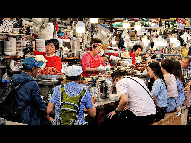 Amazing Food Tour! Top 8 Korean Traditional Market Street Food Masters