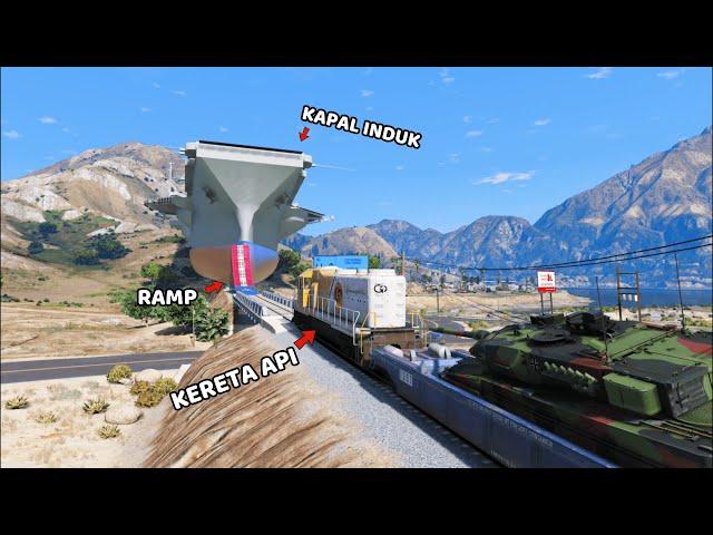 MENGHENTIKAN KERETA API DI GTA 5 - GTA 5 EKSPERIMEN