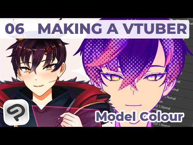 [ DAY 6 ] MAKING A VTUBER! | Model Colouring!