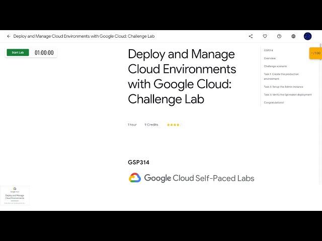 Qwiklabs | Deploy and Manage Cloud Environments with Google Cloud: Challenge Lab [GSP314]