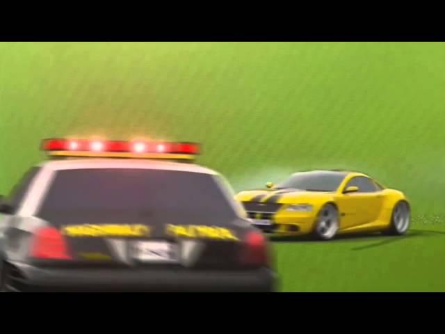 Greenscreen Car Wreck w/ Police Car HD