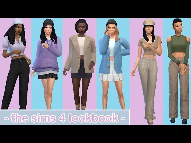 THE SIMS 4 LOOKBOOK (CAS)  70+ OUTFITS  NO CC!