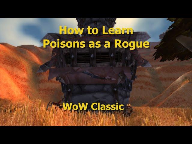 WoW Classic Rogue Poison Quest--How to learn poisons as a Rogue--Horde