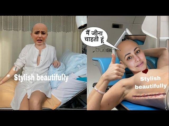 Hina Khan in lots of pain after her serious breast cancer surgery , can’t even talk properly!So sad