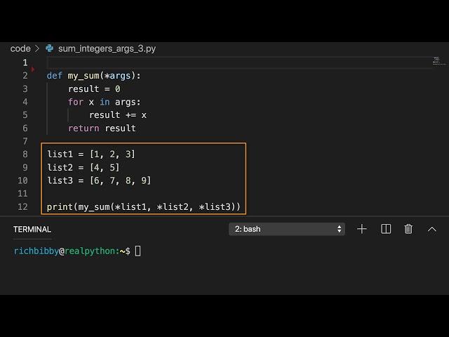 Unpacking With Asterisk Operators in Python