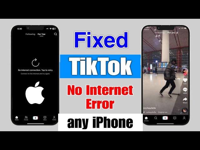 Tiktok Not working no internet connection on iphone | Fix Tiktok no internet connection on iphone