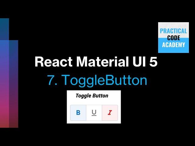 React Material UI 5 7-Toggle Buttons