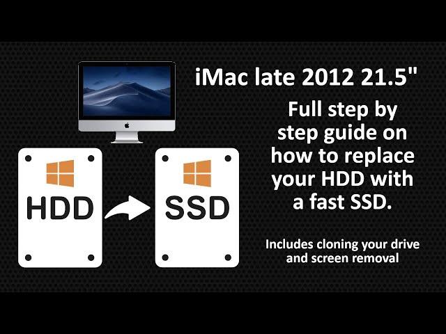 iMac 2012 HDD clone and SSD full install with screen removal