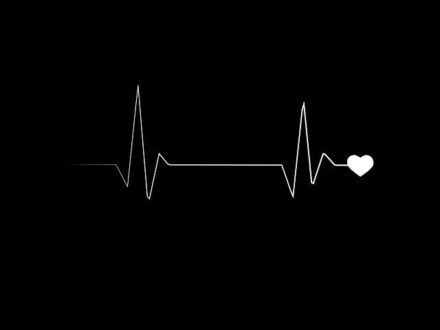 Heartbeat line overlay FREE download black screen footage + sound effect