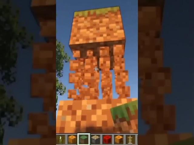 Minecraft: mini pumpkin build hack | minecraft halloween decors #shorts