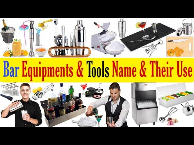 Name of Bar Equipment and Tools and their Use | Bar /Hotel Startup | Hotel Management | F&B Service