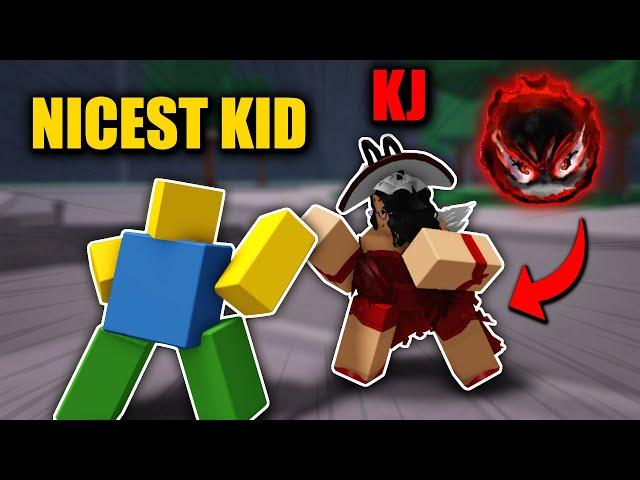 I 1v1ed The NICEST KID Using KJ In The Strongest Battlegrounds.. | Roblox