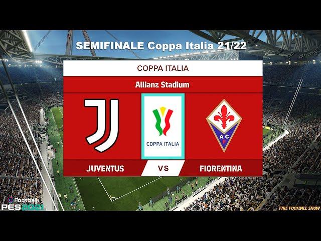 Juventus - Fiorentina Italian Cup (Semi-finals 2022) Pes 2021 Gameplay