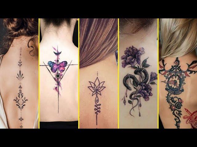 40+ Sexy Spine Tattoo Designs For Girls 2024 | Attractive Spine Tattoos For Ladies | Women Tattoos!