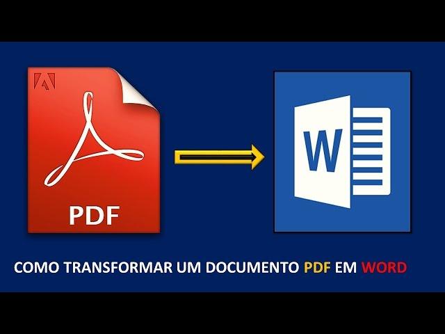 Como transformar um documento PDF em Word editável