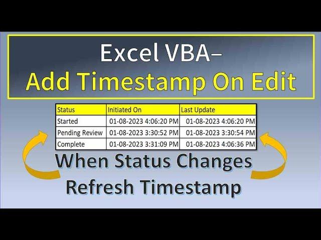 Excel VBA Add Timestamp on Edit