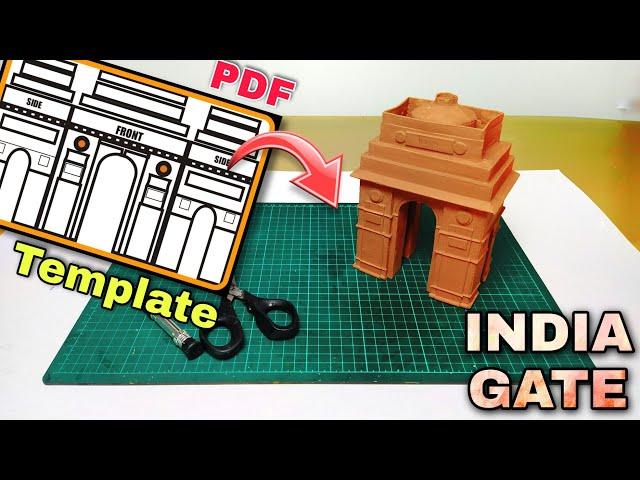 How to Make India Gate Cardboard Model | Easy Template